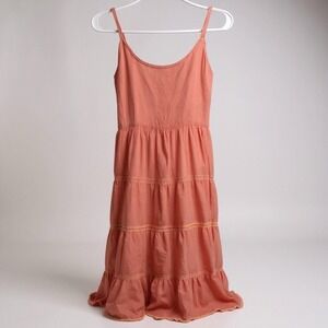 Bhag 100% Coral Pink Cotton Spaghetti Strap Sundress One Size Regular Valentines